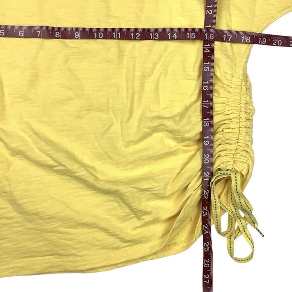 Artisans The Art of Apparel 3/4 Sleeve Top Women's L Cape May Ruched Side Yellow - Picture 9 of 14